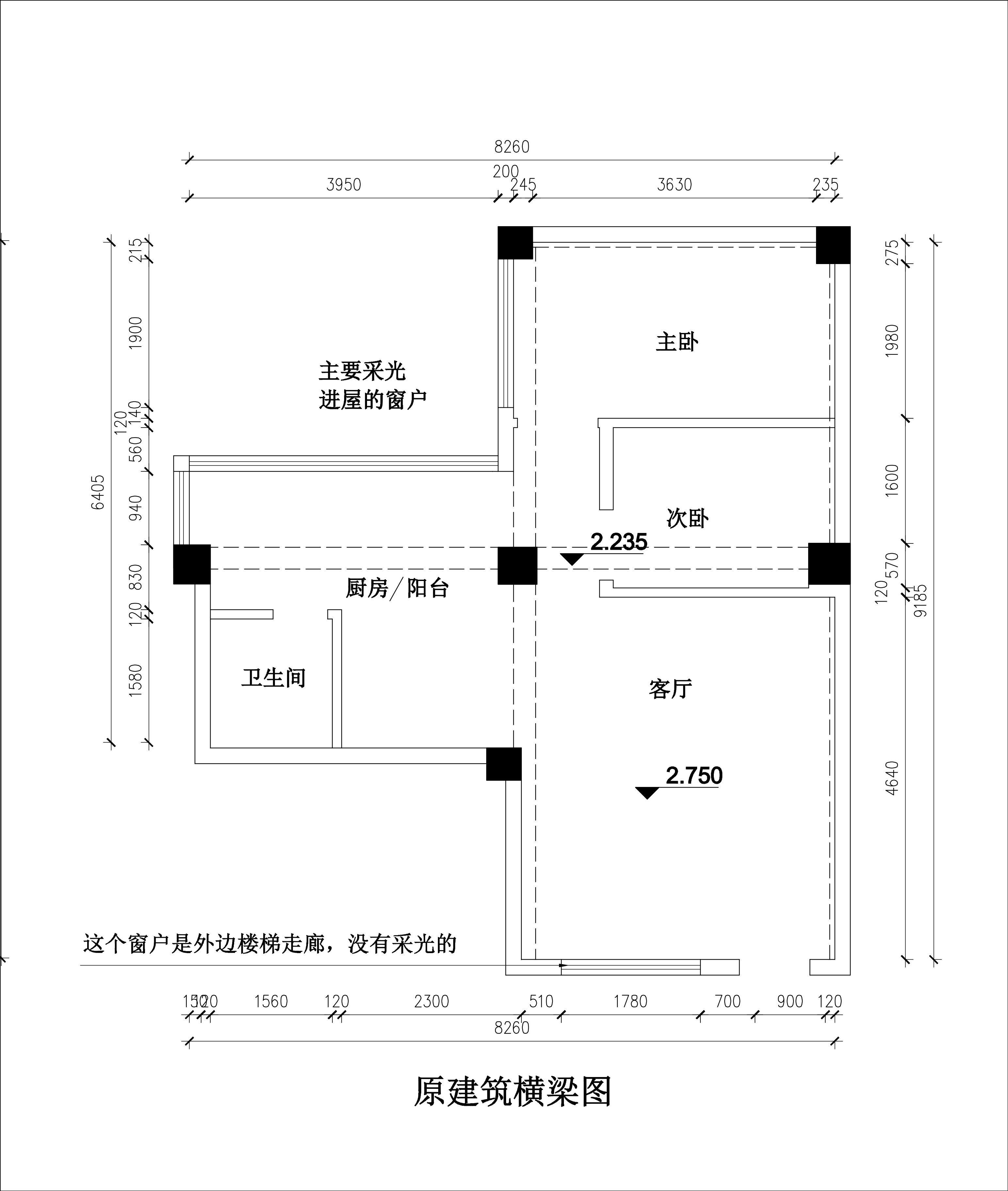 58㎡住宅原始平面图